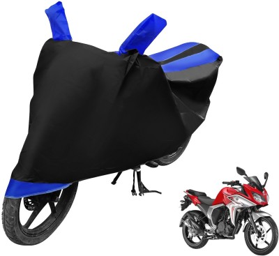 MOCKHE Two Wheeler Cover for Yamaha(Fazer, Black, Blue)