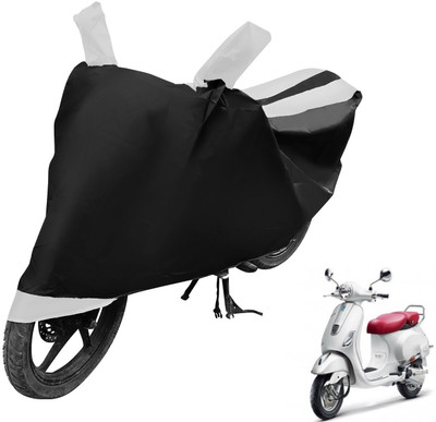 Auto Hub Two Wheeler Cover for Vespa(Black, White)
