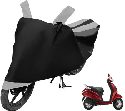 Auto Hub Two Wheeler Cover for Honda(Activa 125, Black, Silver)