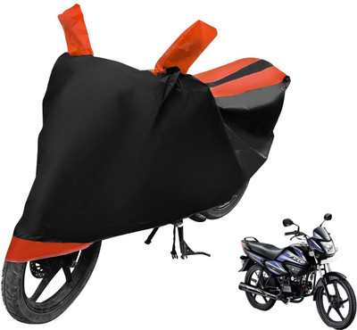 Auto Hub Two Wheeler Cover for Hero(Splendor NXG, Black, Orange)