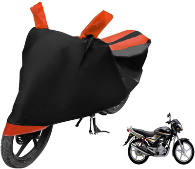 Auto Hub Two Wheeler Cover for Yamaha(Libero G5, Black, Orange)