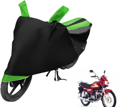 MOCKHE Two Wheeler Cover for Hero(Splendor, Black, Green)