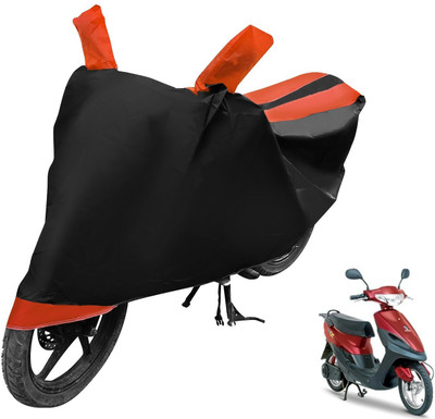 MOCKHE Two Wheeler Cover for Indian(Yo Spark, Black, Orange)