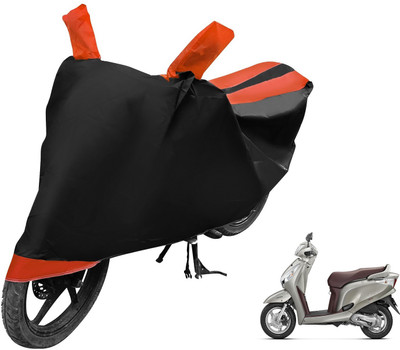 MOCKHE Two Wheeler Cover for Honda(Aviator, Black, Orange)