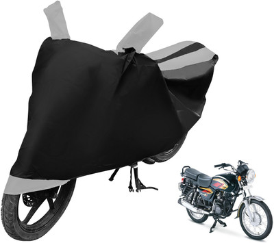 Auto Hub Two Wheeler Cover for TVS(Max 4R, Black, Silver)