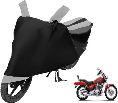 MOCKHE Two Wheeler Cover for Yamaha(Enticer, Black, Silver)
