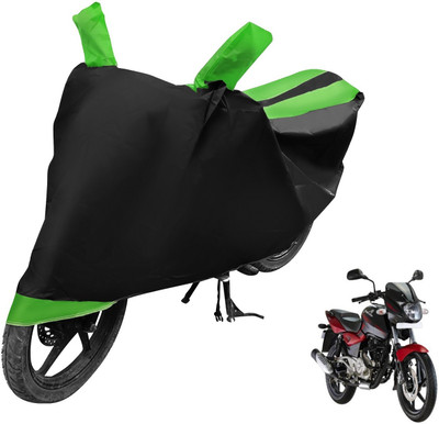 Auto Hub Two Wheeler Cover for Bajaj(Pulsar 180 DTS-i, Black, Green)