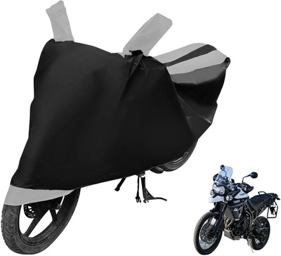 Auto Hub Two Wheeler Cover for Triumph(Tiger 800 XCA, Black, Silver)