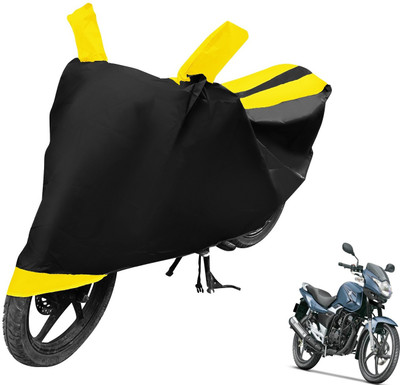 MOCKHE Two Wheeler Cover for Suzuki(GS 150R, Black, Yellow)