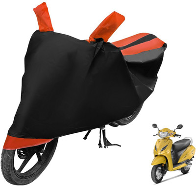MOCKHE Two Wheeler Cover for Honda(Activa 5G, Black, Orange)