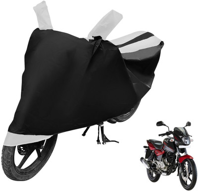 Auto Hub Two Wheeler Cover for Bajaj(Pulsar 180 DTS-i, Black, White)