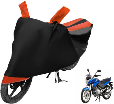 Auto Hub Two Wheeler Cover for Bajaj(Discover 150 s, Black, Orange)
