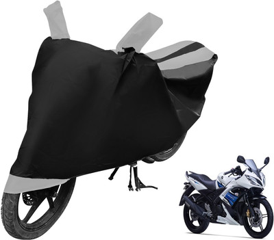 MOCKHE Two Wheeler Cover for Yamaha(YZF R15 S, Black, Silver)