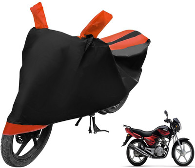 MOCKHE Two Wheeler Cover for Yamaha(YBR 125, Black, Orange)