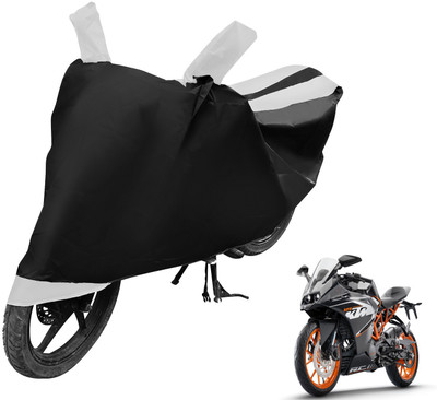 Auto Hub Two Wheeler Cover for KTM(RC 390, Black, White)