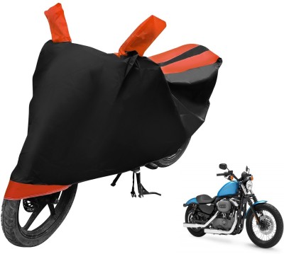 Amanzo Waterproof Two Wheeler Cover for Harley Davidson(Street Rod, Orange)