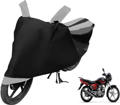 Auto Hub Two Wheeler Cover for Yamaha(YBR 125, Black, Silver)