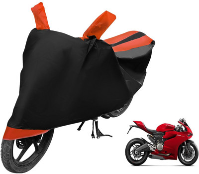 Auto Hub Two Wheeler Cover for Ducati(899 Panigale, Black, Orange)