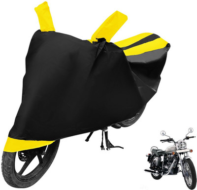 Auto Hub Two Wheeler Cover for Royal Enfield(Bullet 350, Black, Yellow)