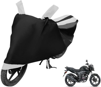 Auto Hub Two Wheeler Cover for Honda(CB Trigger, Black, White)