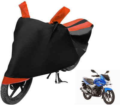 Auto Hub Two Wheeler Cover for Bajaj(Discover 150 f, Black, Orange)