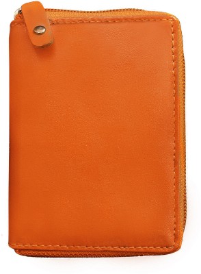 ABYS Men Trendy, Travel, Casual, Formal Orange Genuine Leather Card Holder(19 Card Slots)