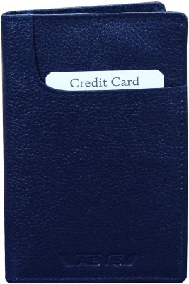 ABYS Men Blue Genuine Leather Card Holder(8 Card Slots)