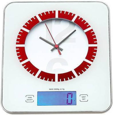 ADE Digital Kitchen Scale With White and Red Weighing Scale(White&Red)