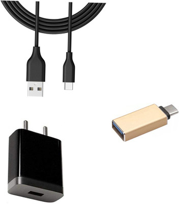 DAKRON Wall Charger Accessory Combo for Infinix Zero 8i(Black)