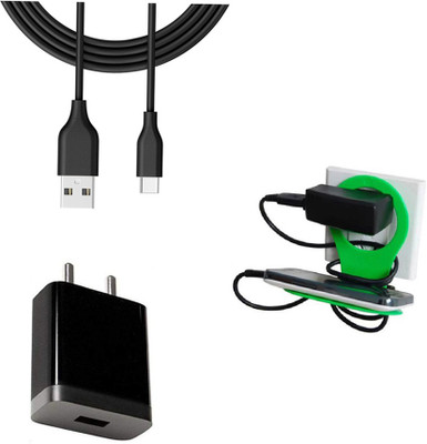 DAKRON Wall Charger Accessory Combo for OPPO F17(Black)
