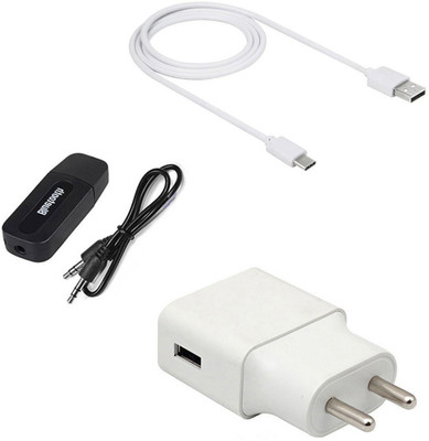 DAKRON Wall Charger Accessory Combo for OPPO F17 Pro(White)
