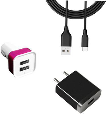 DAKRON Wall Charger Accessory Combo for OPPO A53s(Black)