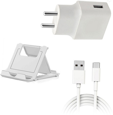 DAKRON Wall Charger Accessory Combo for Infinix Zero 8i(White)