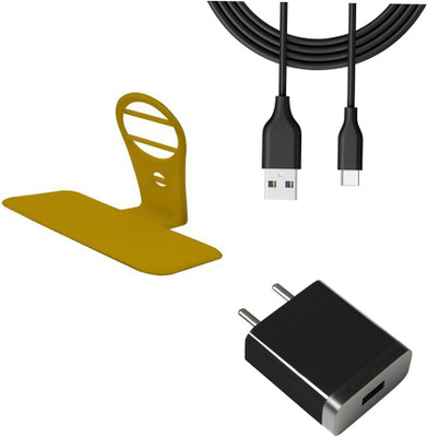 DAKRON Wall Charger Accessory Combo for OPPO A53s(Black)