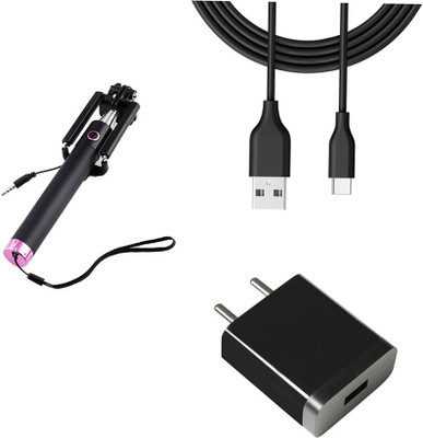 DAKRON Wall Charger Accessory Combo for OPPO A53s(Black)