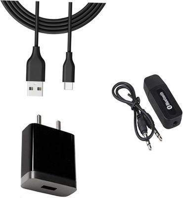 DAKRON Wall Charger Accessory Combo for Infinix Zero 8i(Black)
