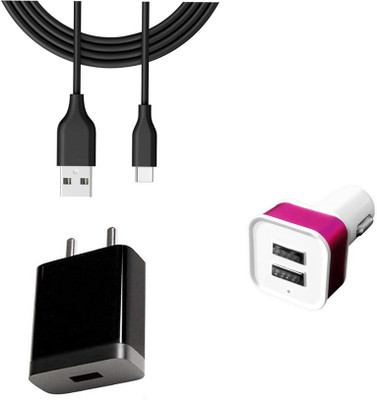 DAKRON Wall Charger Accessory Combo for Xiaomi Redmi Note 9 Pro(Black)