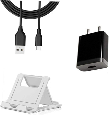 DAKRON Wall Charger Accessory Combo for Infinix Zero 8i(Black)