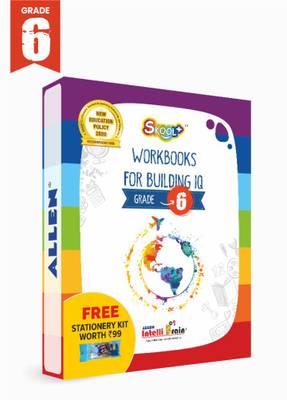 Skool Plus- Workbooks For Class 6 For Increasing IQ (Physics, Chemistry, Biologoy, Maths, Logical Reasoning, English) Set Of 9 Skill Focused Books For Olympiad Exams By ALLEN Career Institute  (Paperback, Allen IntelliBrain)