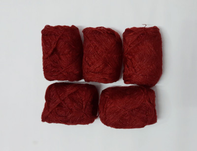 STATIONARY VILLA ORIGINAL_VERY_SOFT_3_PLY_KNITTING_WOOL_MAROON_ ( SET OF 5 )