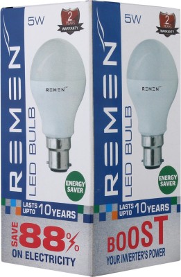 REMEN 5 W Standard LED Bulb(Yellow)