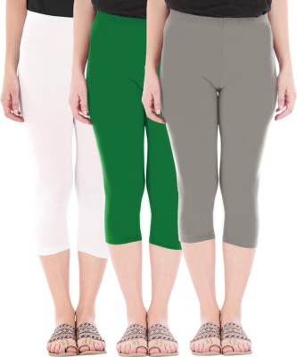 Buy That Trendz Women White, Green, Grey Capri