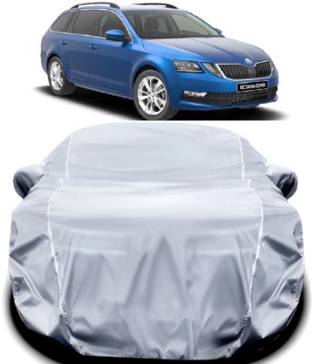 ANOXE Car Cover For Skoda Octavia Combi (With Mirror Pockets)(Silver)