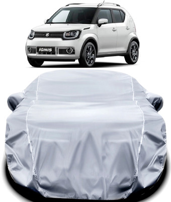 ANTIRO Car Cover For Maruti Suzuki Ignis (With Mirror Pockets)(Silver)