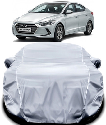 MAVENS Car Cover For Hyundai Elantra (With Mirror Pockets)(Silver)