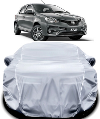 WAKLANE Car Cover For Toyota Etios Liva (With Mirror Pockets)(Silver)