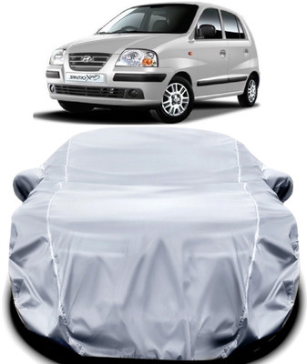 ANTIRO Car Cover For Hyundai Santro Xing (With Mirror Pockets)(Silver)