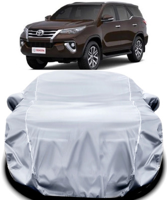 ANTIRO Car Cover For Toyota Fortuner (With Mirror Pockets)(Silver)