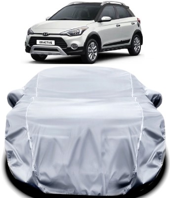 ANOXE Car Cover For Hyundai i20 Active (With Mirror Pockets)(Silver)