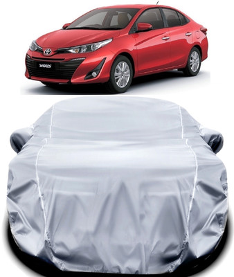 ANOXE Car Cover For Toyota Yaris (With Mirror Pockets)(Silver)